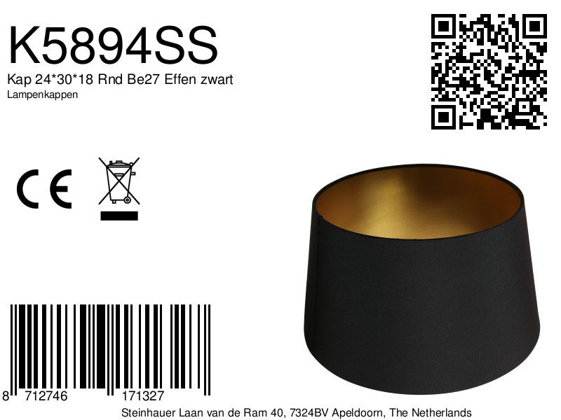 Trendige schwarze Stoff-Lampenabdeckung Mexlite – Bild 6