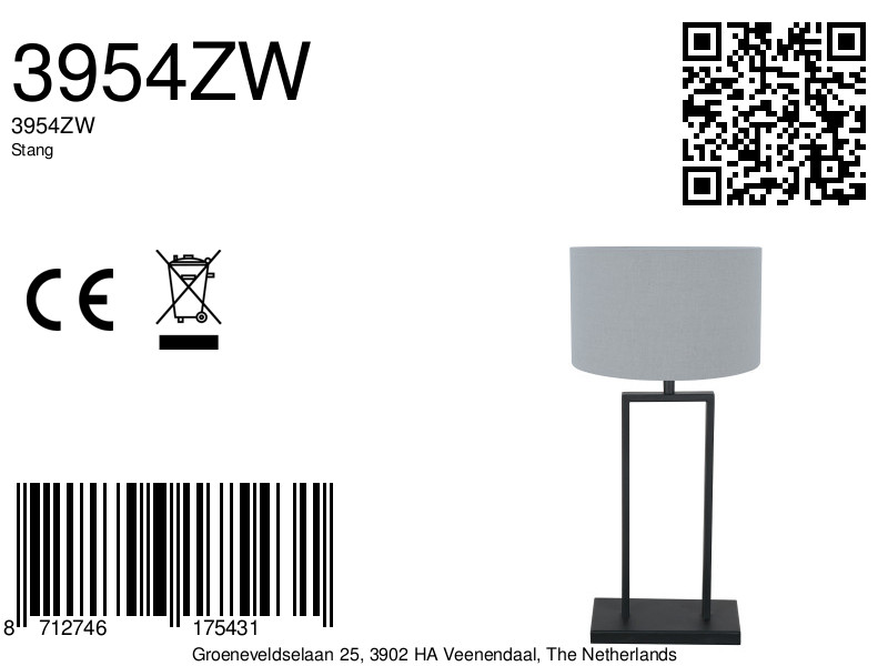 Rechteckige moderne Tischlampe Steinhauer Stang – Bild 6