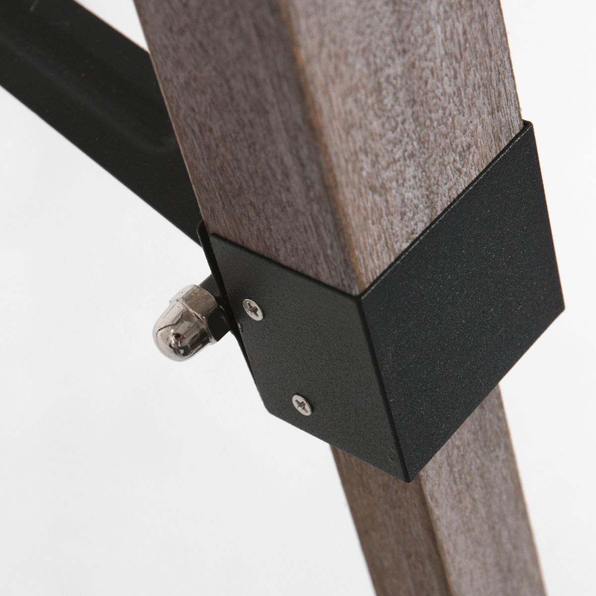 Stehlampe aus Holz Schwarz mit Leinenabdeckung Mexlite Triek – Bild 10