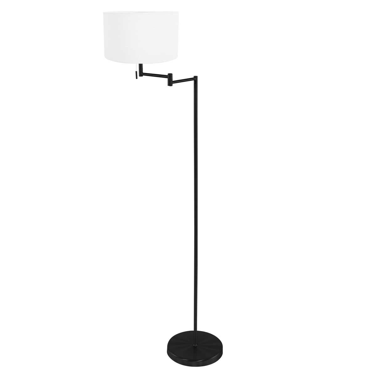 Moderne schwarze Stehlampe mit weißem Schirm Mexlite Bella – Bild 2