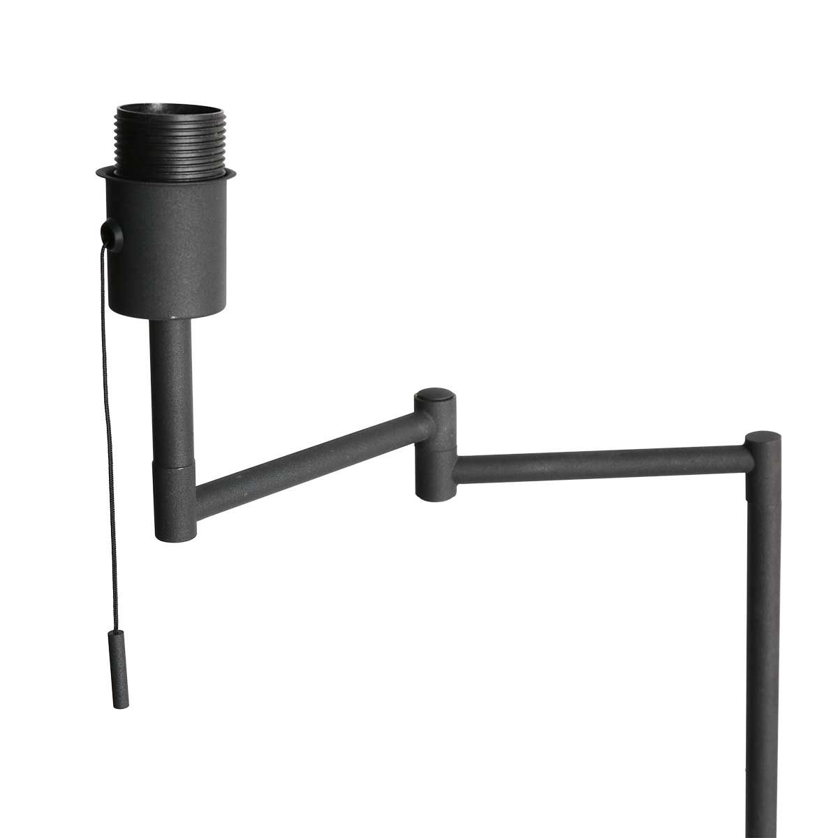 Moderne schwarze Stehlampe mit weißem Schirm Mexlite Bella – Bild 3