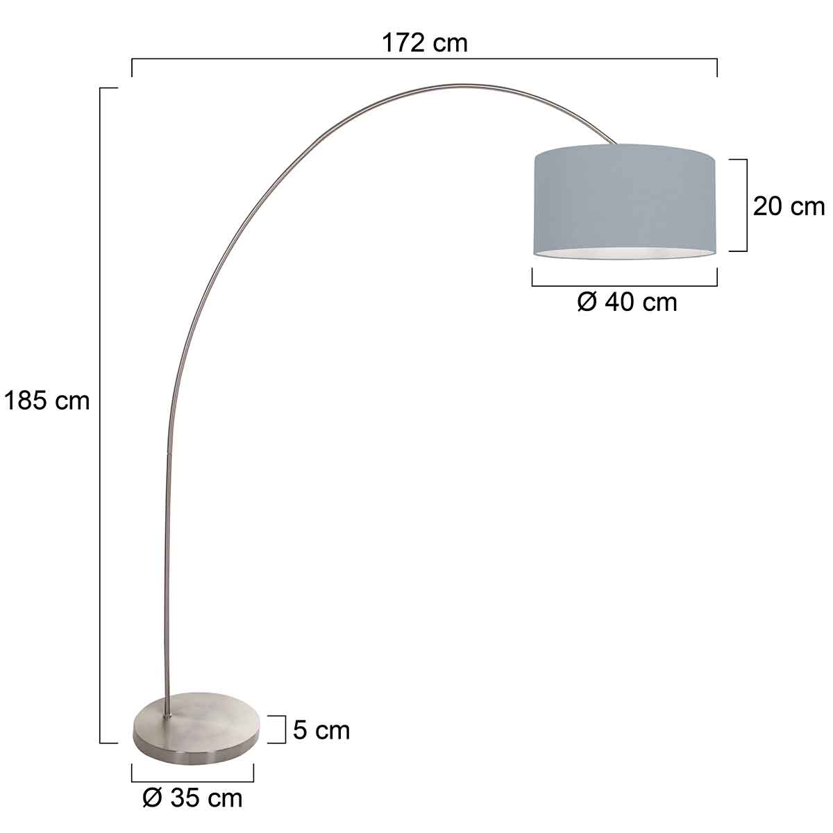 Trendy graue Stehlampe Mexlite Solva – Bild 6