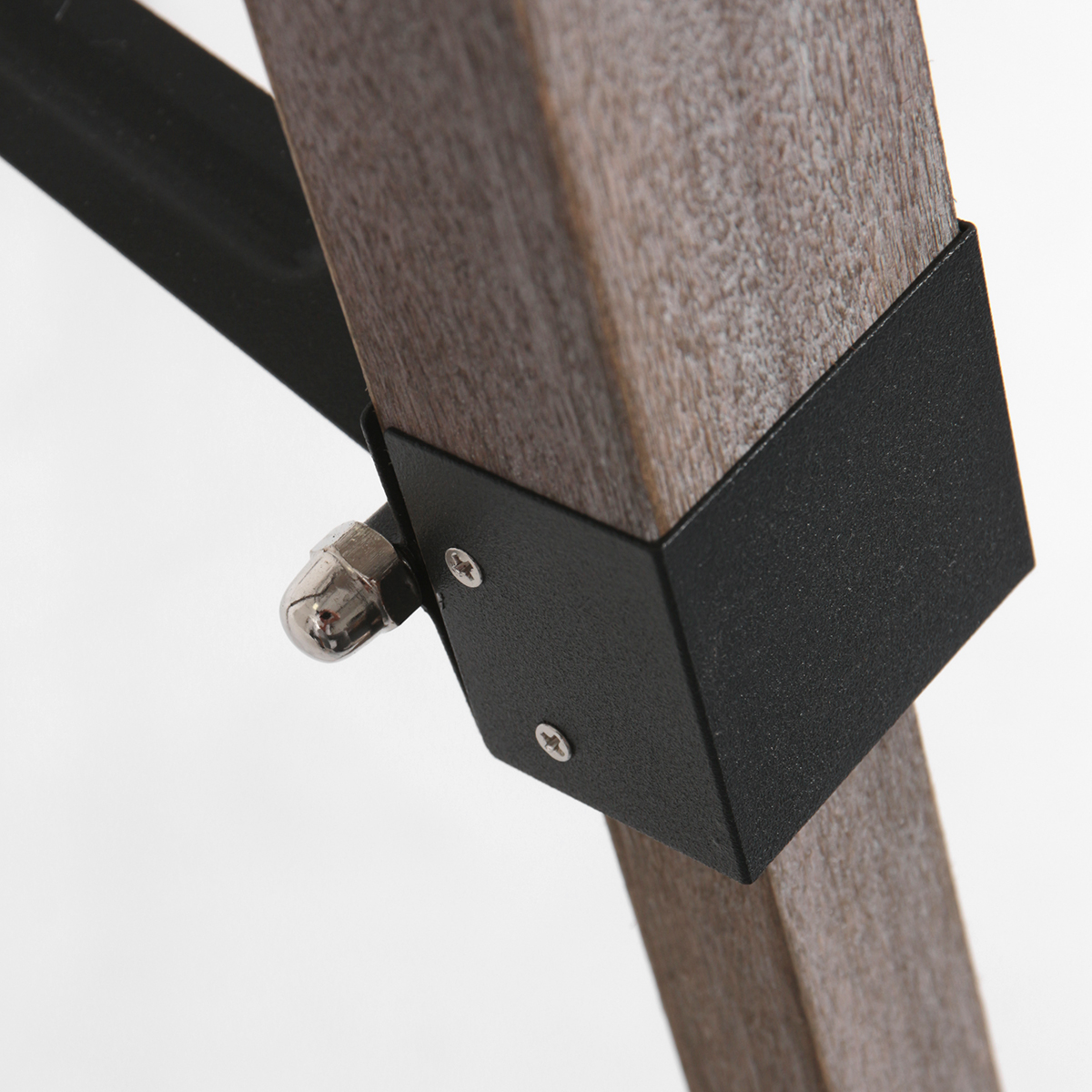 Retro Stehlampe Holz schwarz Mexlite Triek – Bild 10