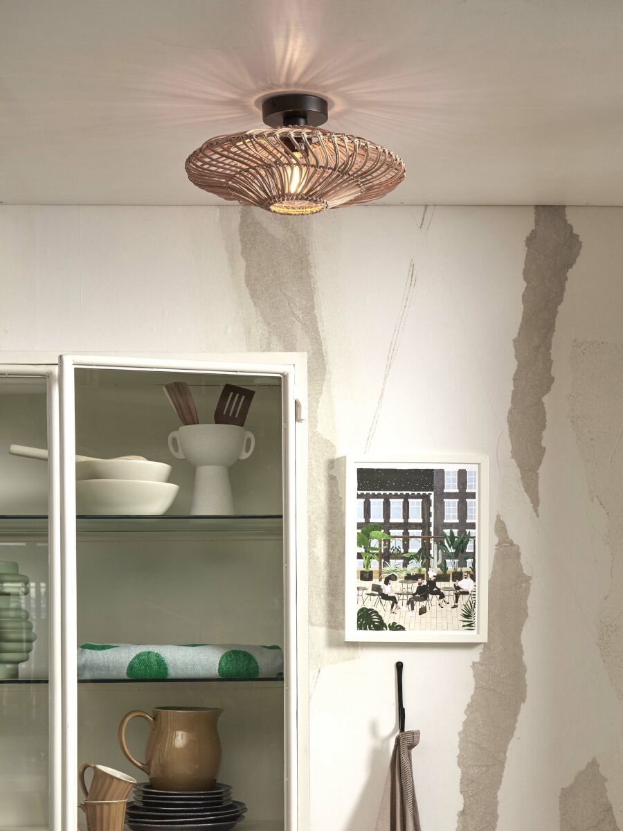 Rattan-Metall natur Bohemian Deckenleuchte GOOD&MOJO Zanzibar – Bild 2