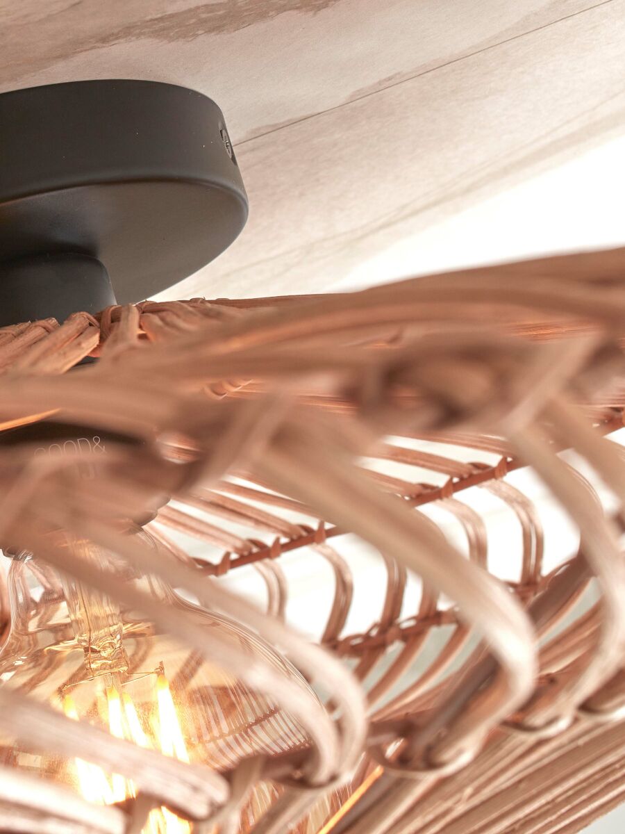 Rattan-Metall natur Bohemian Deckenleuchte GOOD&MOJO Zanzibar – Bild 7