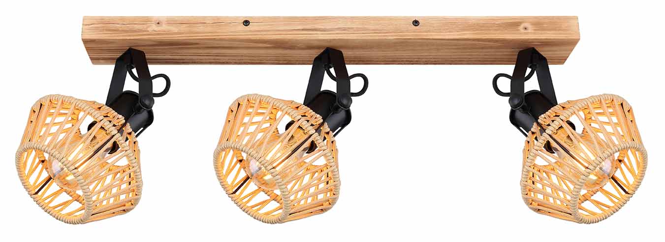 3-Kap Spot braun/natürlich Hanfgewebe Globo Valli – Bild 2