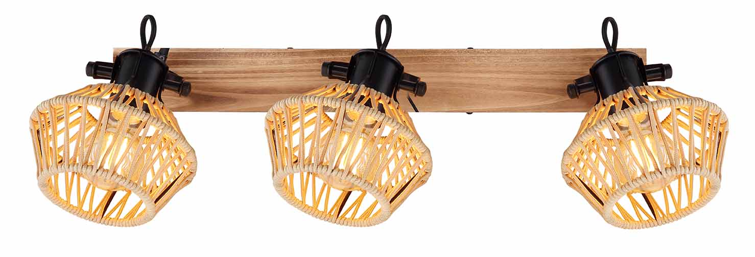 3-Kap Spot braun/natürlich Hanfgewebe Globo Valli – Bild 3