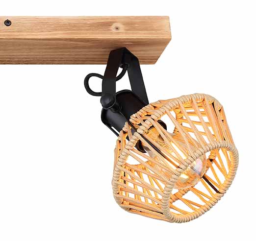 3-Kap Spot braun/natürlich Hanfgewebe Globo Valli – Bild 4