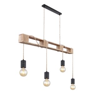 4-licht-hängelampe-natürlich/schwarz-holz/metall-globo-joelle-54030-4ph