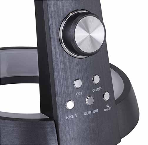 Biegbare Tischlampe Schwarz Farbanpassbar Globo Mitti – Bild 3