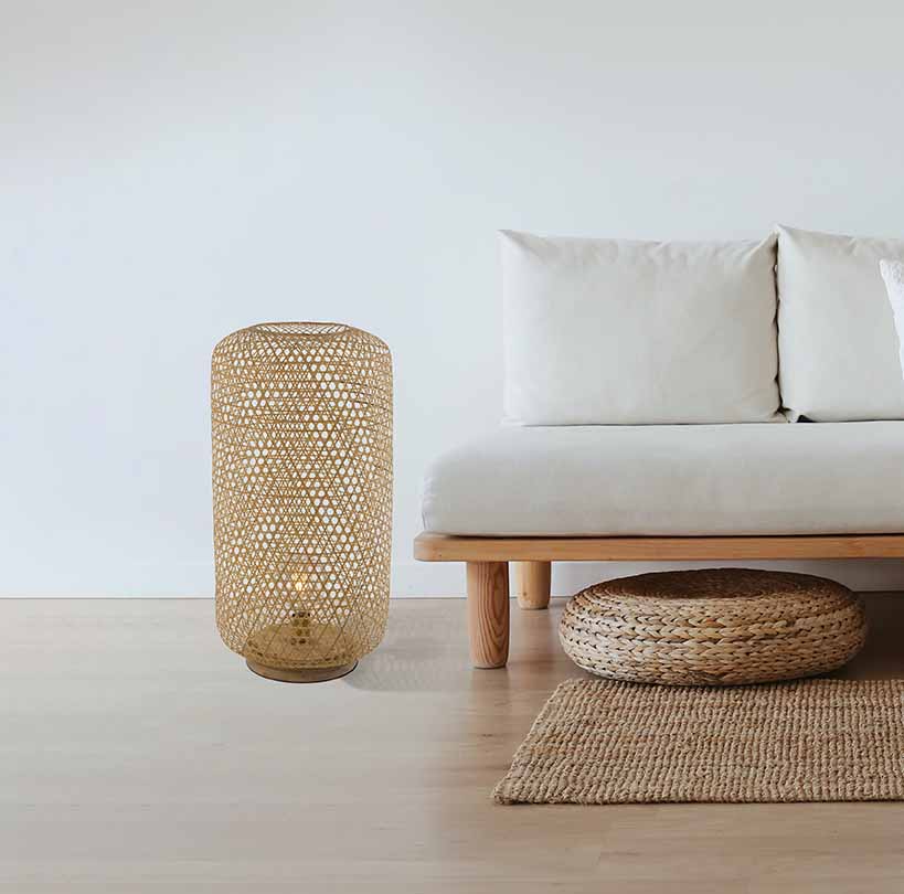 Boho Stehlampe Natur Bambus Globo Mirena – Bild 4