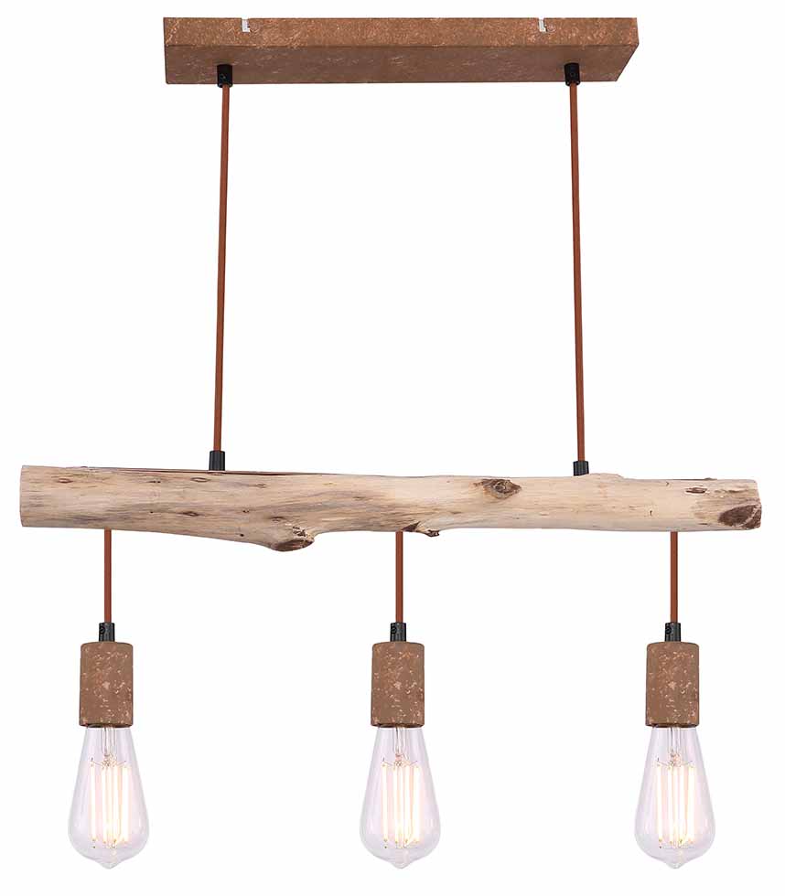 Braune Landhaus Hängelampe Metall Globo Jakob – Bild 2