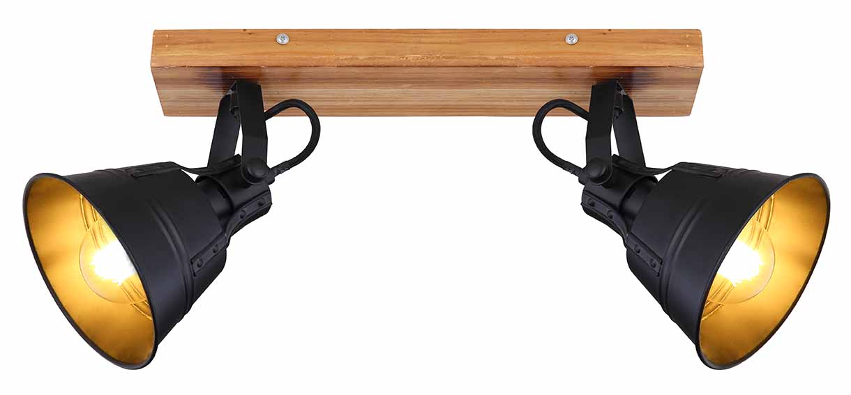 Braune Landhaus Holz Spots Globo Gunther – Bild 2