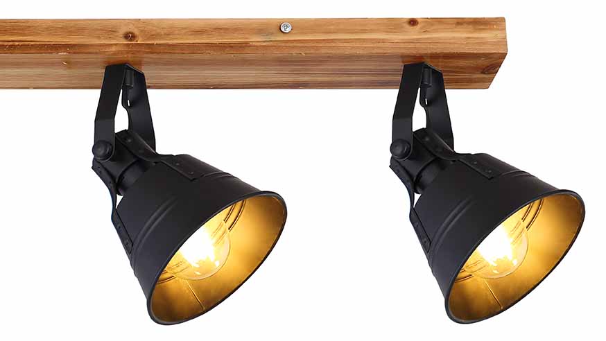 Braune Landhaus Holz Spots Globo Gunther – Bild 4