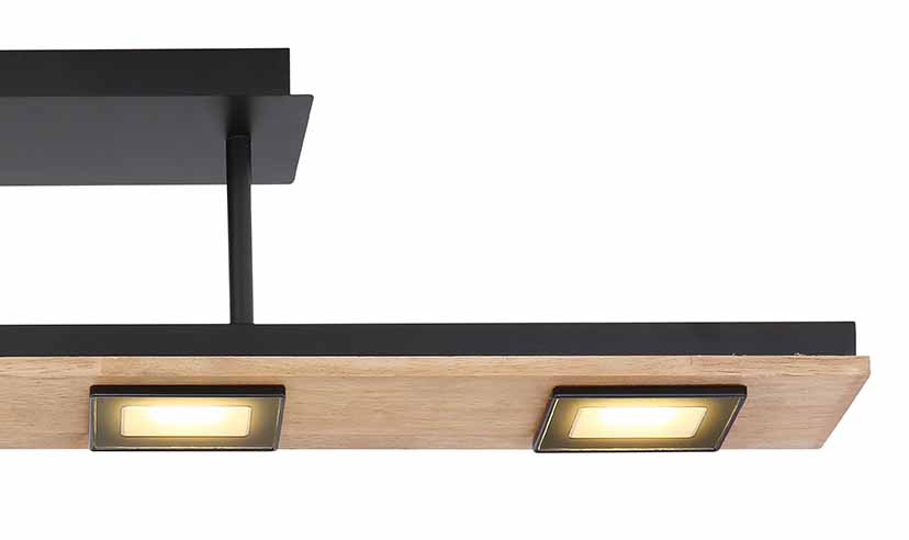 Deckenlampe 4 Flammig Braun/Schwarz Horizontal Globo Joya – Bild 3