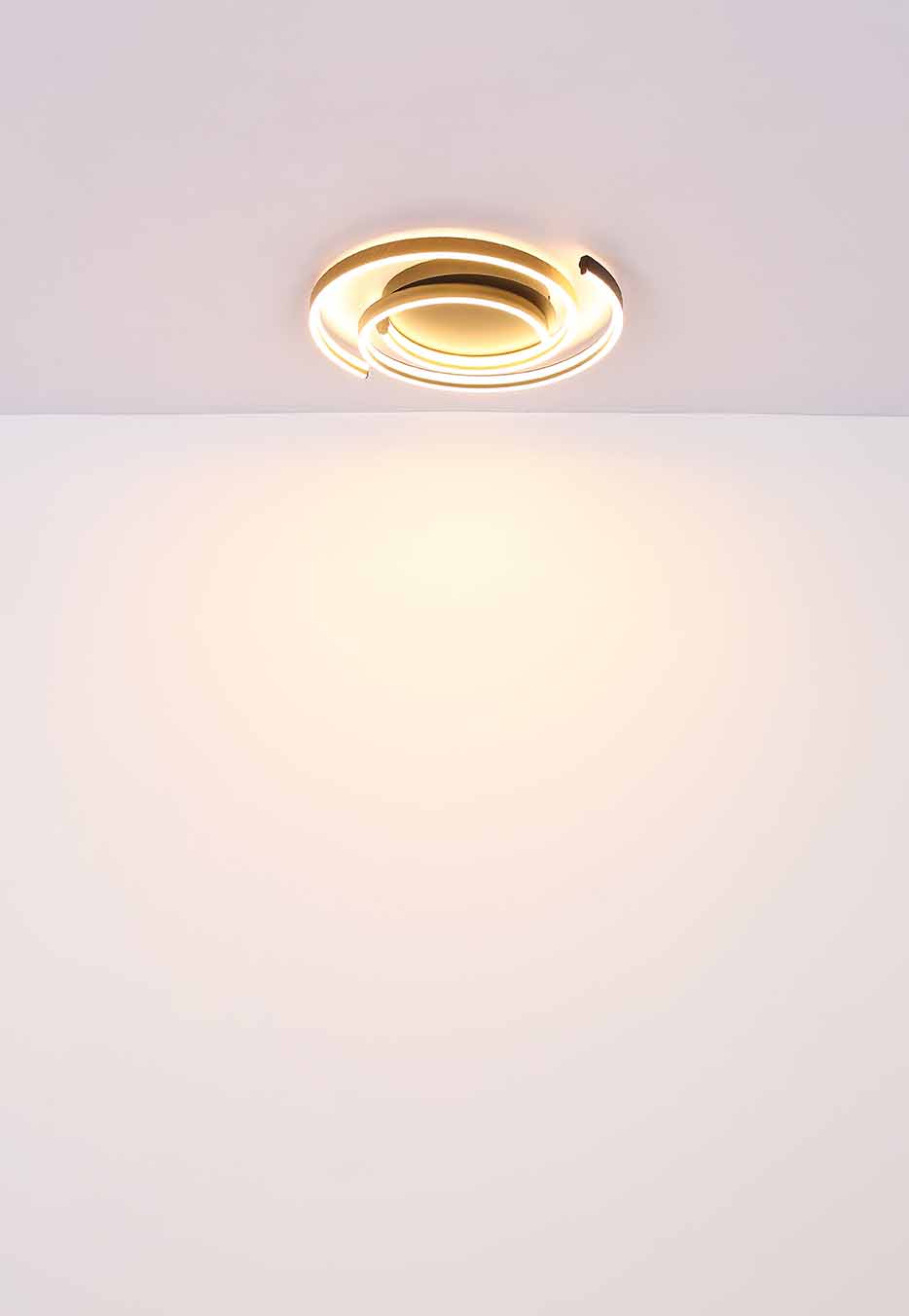 Deckenlampe Runde Spirale Schwarz/Holzoptik Globo Maika – Bild 4