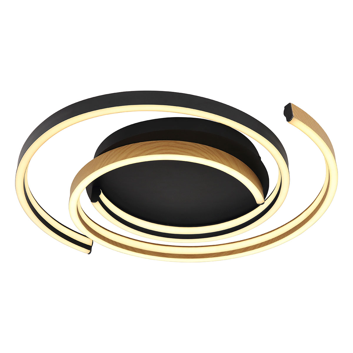 deckenlampe-runde-spirale-schwarz/holzoptik-globo-maika-67175-40