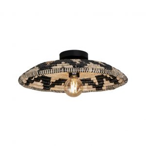 deckenlampe-schwarz/natur-seegras-kuppelform-good&mojo-andros-andc011bn