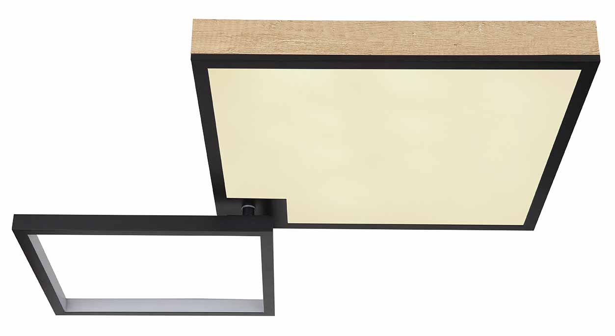 Eckige moderne schwarze Deckenlampe Globo Jacky – Bild 2