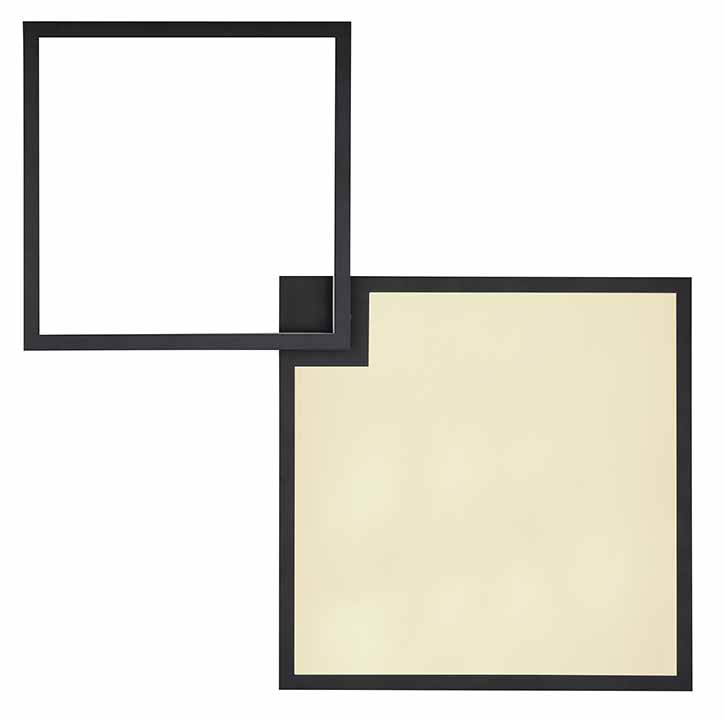 Eckige moderne schwarze Deckenlampe Globo Jacky – Bild 3