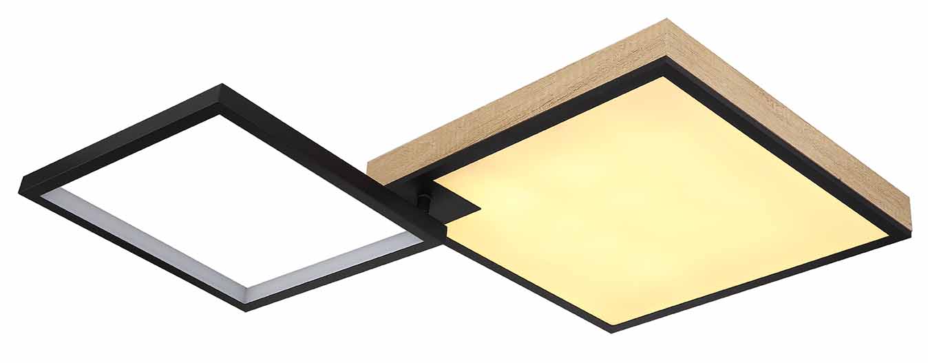 Eckige moderne schwarze Deckenlampe Globo Jacky – Bild 4