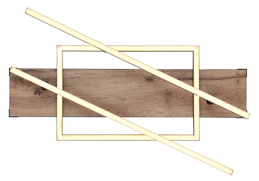 Flexible polygonale Deckenlampe schwarz/braun Globo Colli – Bild 3