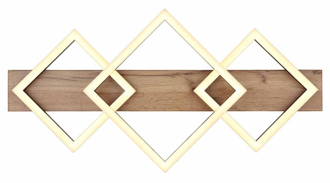 Geometrische 2-Licht Deckenlampe schwarz/braun Globo Beatrix – Bild 3