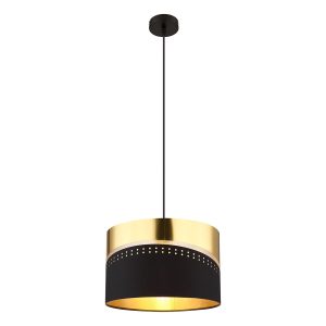 glamouröse-hängelampe-schwarz/goldene-kappe-globo-or-54046h