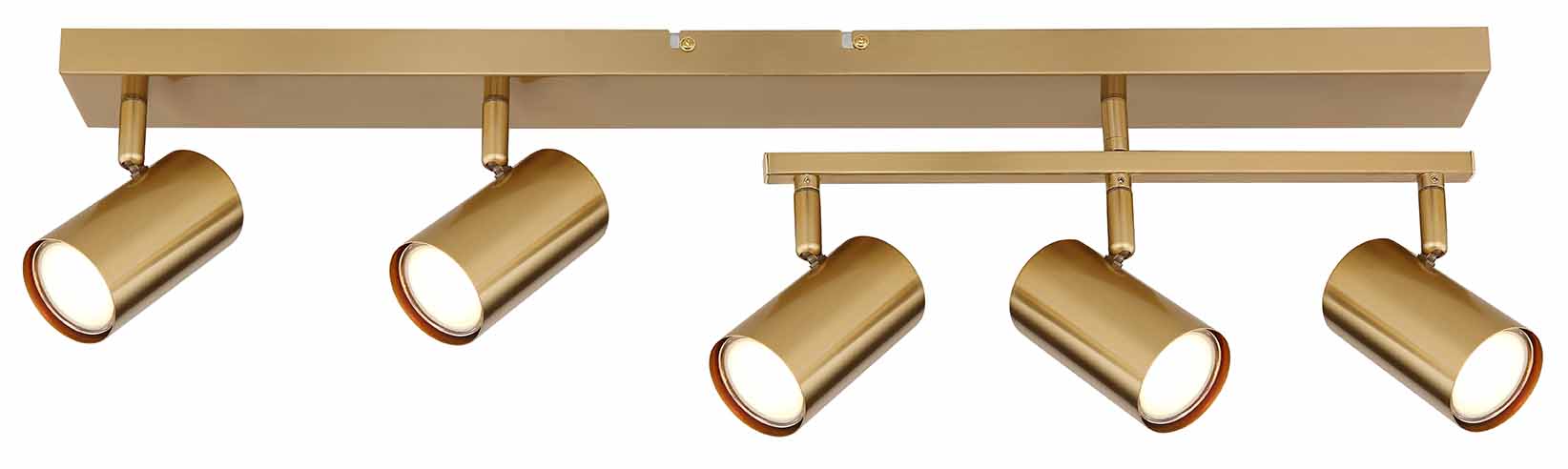 Goldfarbener Balken 5-Spots Globo Robby – Bild 2