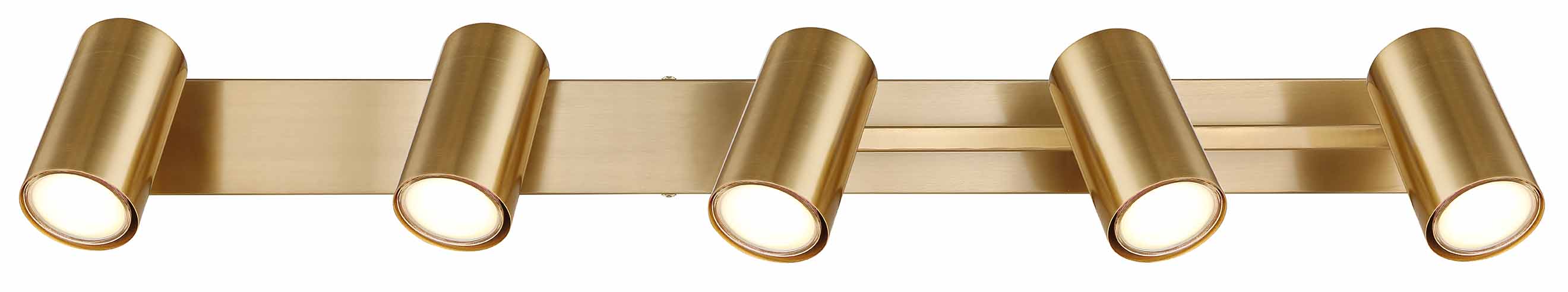 Goldfarbener Balken 5-Spots Globo Robby – Bild 3