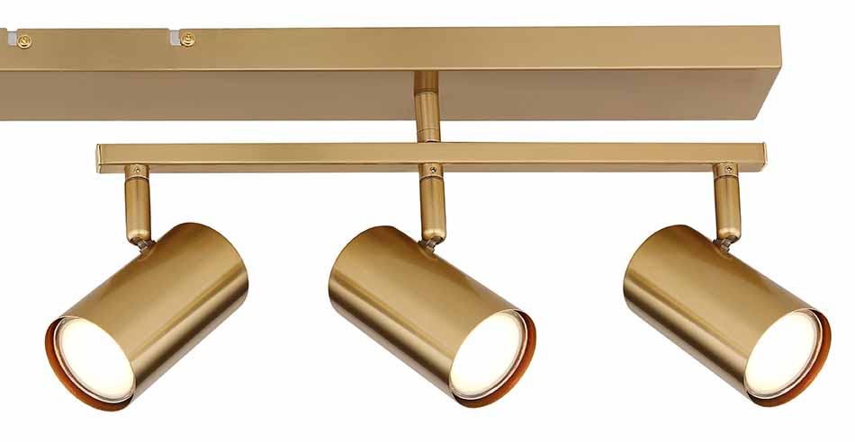 Goldfarbener Balken 5-Spots Globo Robby – Bild 4