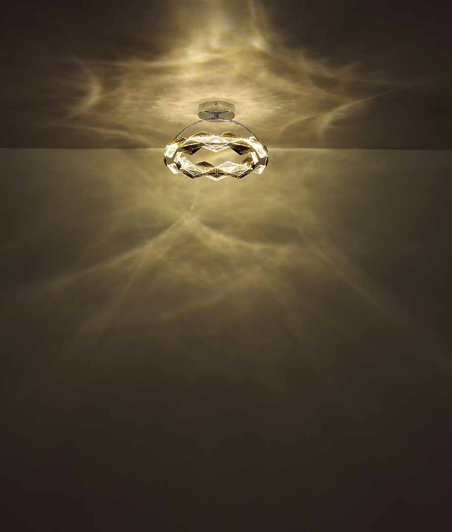 Hängelampe in Kranzform Chrom/Rauchgrau Acrylkristal L Globo Karilion – Bild 4