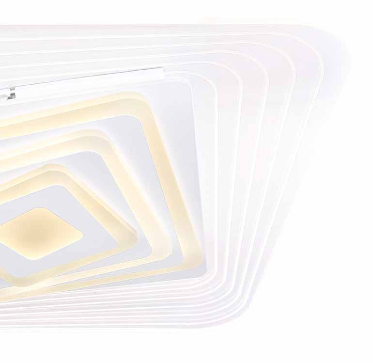 Hightech weiße quadratische Deckenlampe Globo Jocelyn – Bild 4