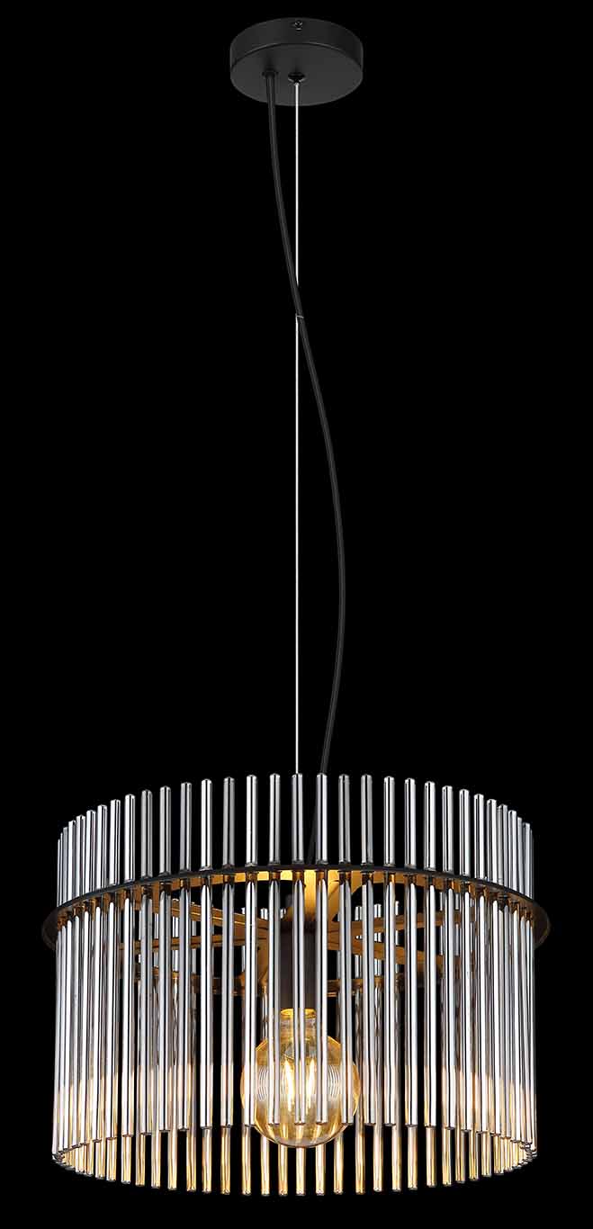 Klassische Hängelampe aus schwarzem Metall Globo Gorley – Bild 3