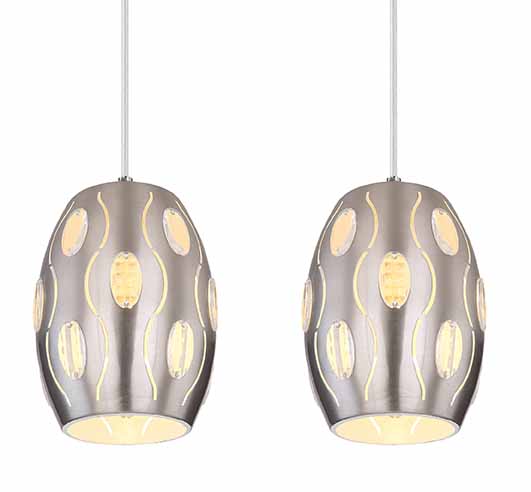 Klassische Nickel-Metall-Hängelampen Globo Narri – Bild 3