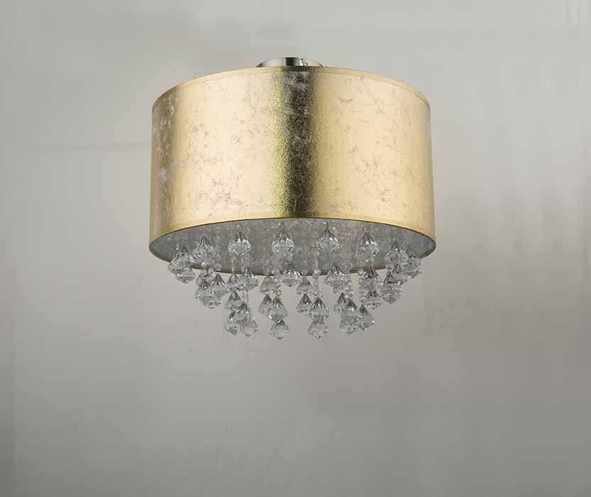 Klassische runde Nickel-Deckenleuchte Globo Amy – Bild 5