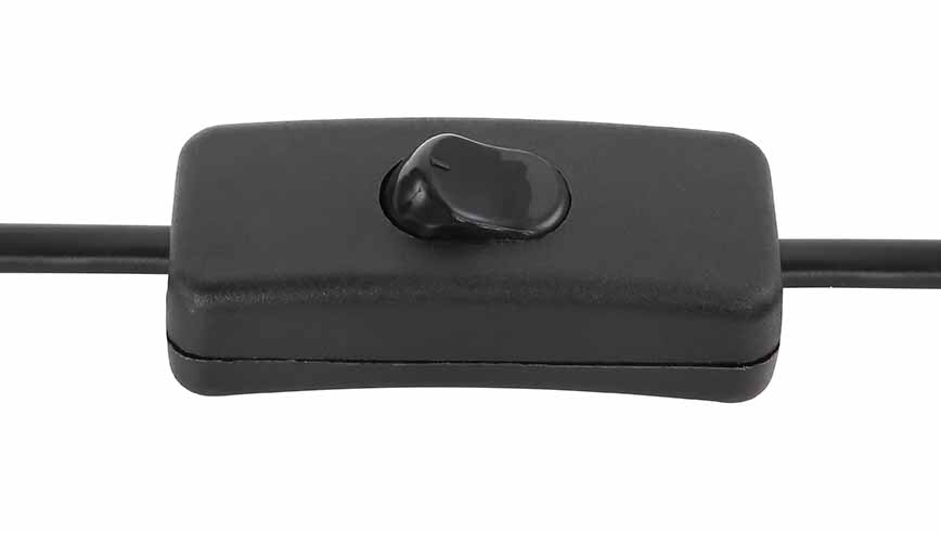 Ländliche rechteckige schwarze Tischlampe Globo Ossi – Bild 4