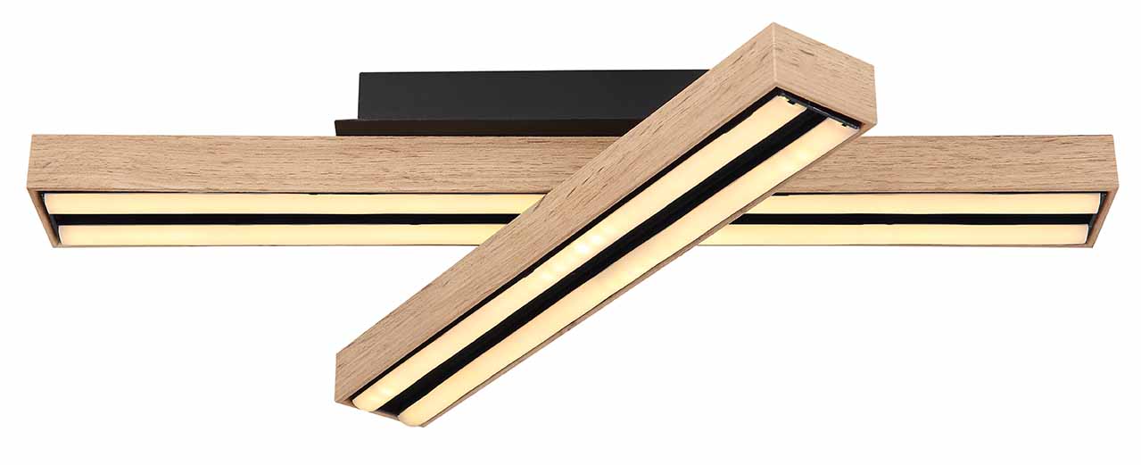 Ländliche schwarze Deckenlampe mit Balken Globo Doro – Bild 2