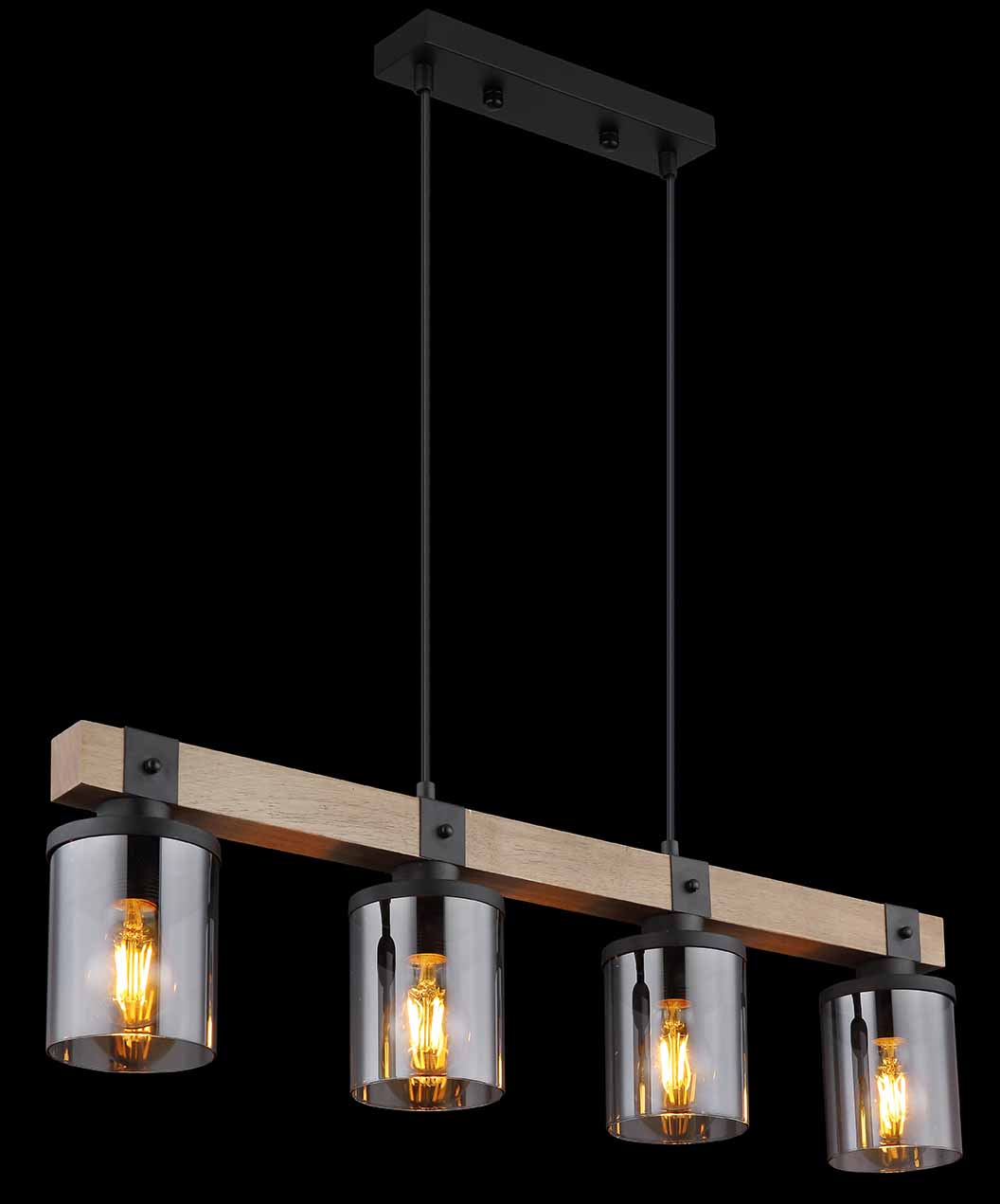 Ländliche schwarze Glas-Hängelampen Globo Lila – Bild 4