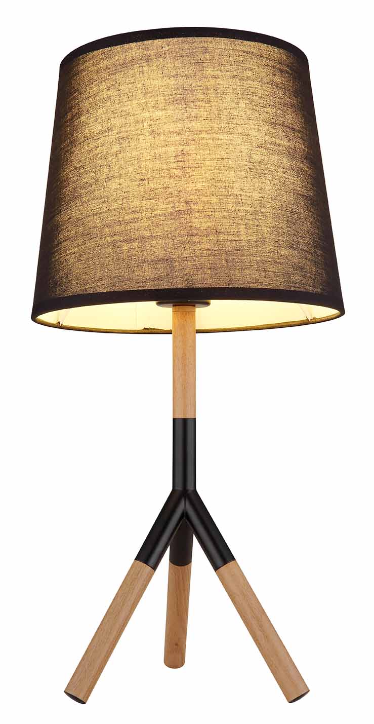 Ländliche schwarze Metall-Tischlampe Globo Kikki – Bild 2