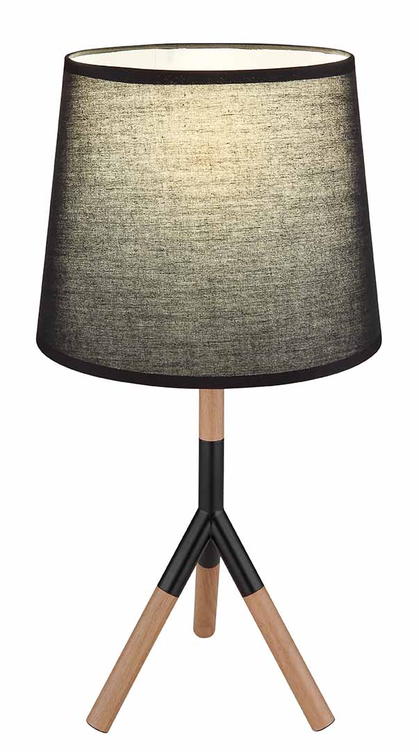 Ländliche schwarze Metall-Tischlampe Globo Kikki – Bild 3