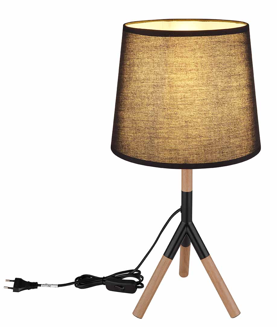 Ländliche schwarze Metall-Tischlampe Globo Kikki – Bild 4