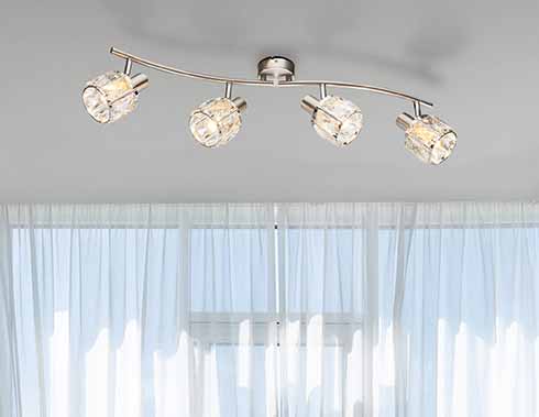 Länglicher 4-Kristallkappen Spot Nickel Globo Kris – Bild 2