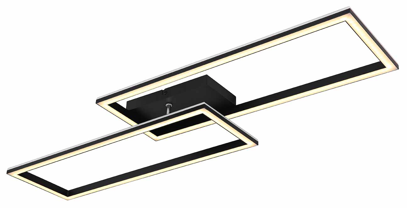 Langgestreckte moderne schwarze Deckenlampe Globo Jepp – Bild 4