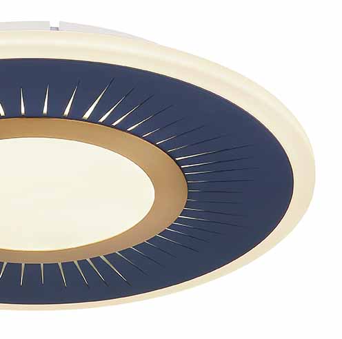 Metall-Deckenlampe modern weiß rund Globo Ingomar – Bild 3