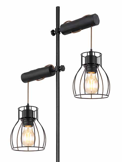 Metall schwarze Retro Stehlampe Globo Mina – Bild 3