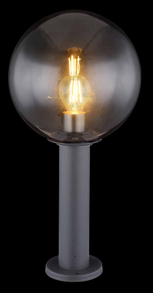 Moderne anthrazitfarbene Aluminium-Außenlampe Globo Hedwig – Bild 2