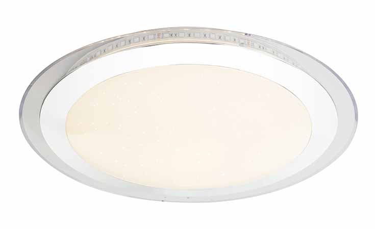 Moderne chromfarbene Metall-Deckenlampe Globo Nicole II – Bild 4