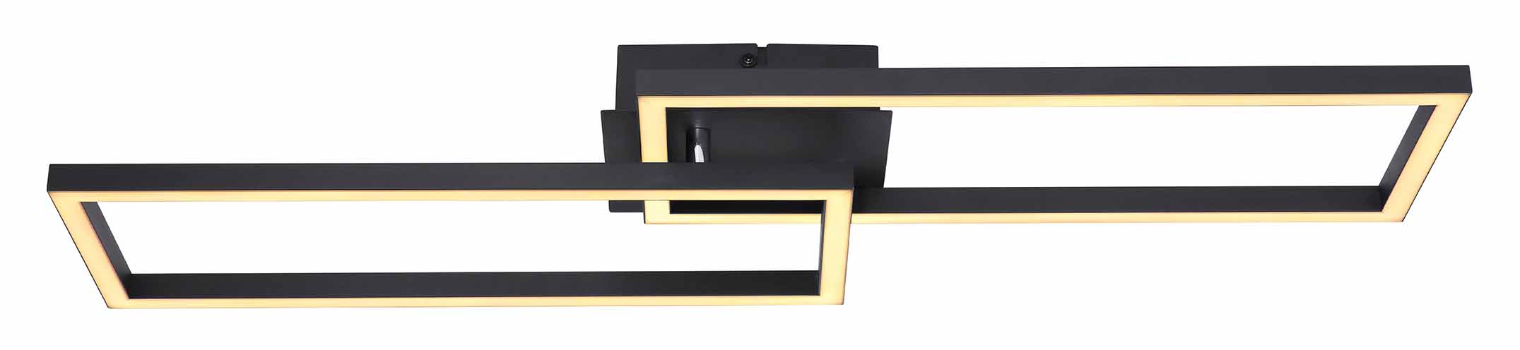 Moderne langgestreckte schwarze Deckenlampe Globo Tatjana – Bild 2