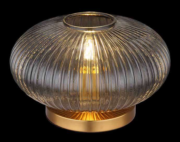 Moderne Messing Metall Tischlampe Globo Normy – Bild 3